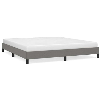 Bed Frame without Mattress Dark Grey Super King Fabric