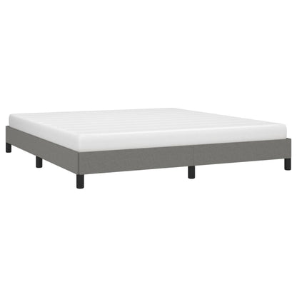 Bed Frame without Mattress Dark Grey Super King Fabric