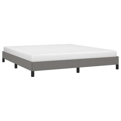 Bed Frame without Mattress Dark Grey Super King Fabric