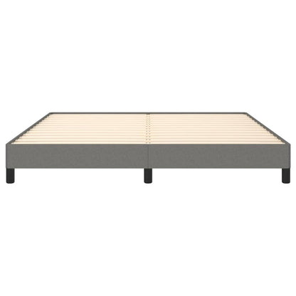 Bed Frame without Mattress Dark Grey Super King Fabric