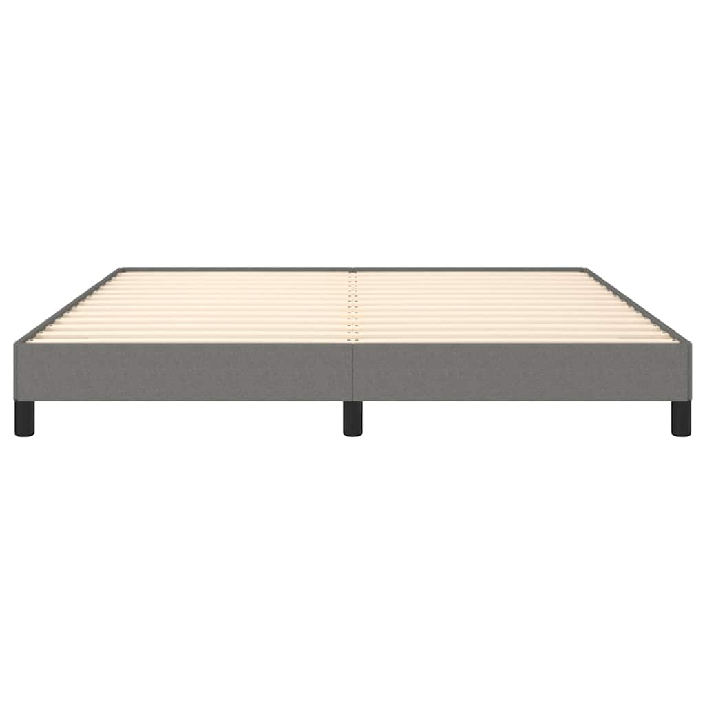 Bed Frame without Mattress Dark Grey Super King Fabric