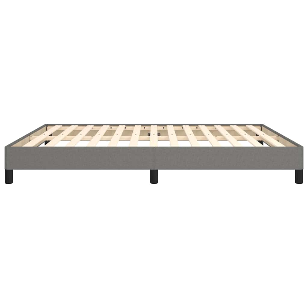 Bed Frame without Mattress Dark Grey Super King Fabric