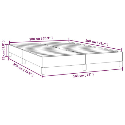 Bed Frame without Mattress Dark Grey Super King Fabric
