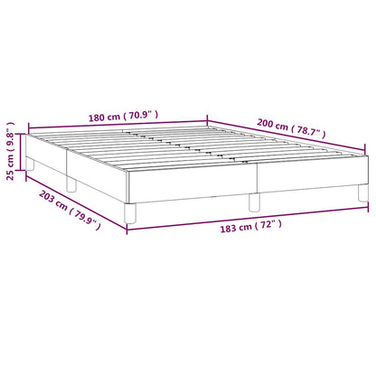 Bed Frame without Mattress Dark Grey Super King Fabric
