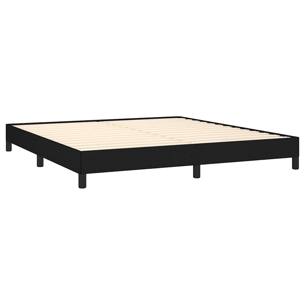 Bed Frame without Mattress Black 180x200 cm Super King Fabric