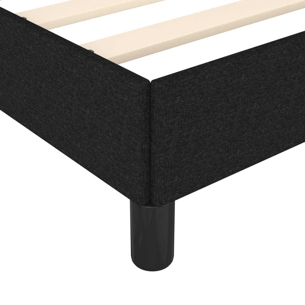 Bed Frame without Mattress Black 180x200 cm Super King Super King Fabric