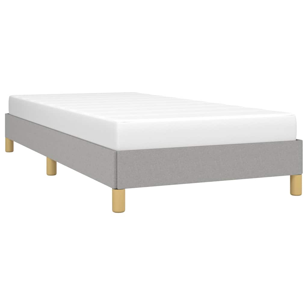 Bed Frame without Mattress Light Grey 90x190 cm Single Fabric