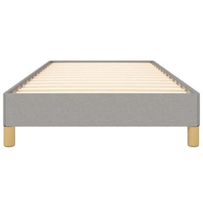 Bed Frame without Mattress Light Grey 90x190 cm Single Fabric