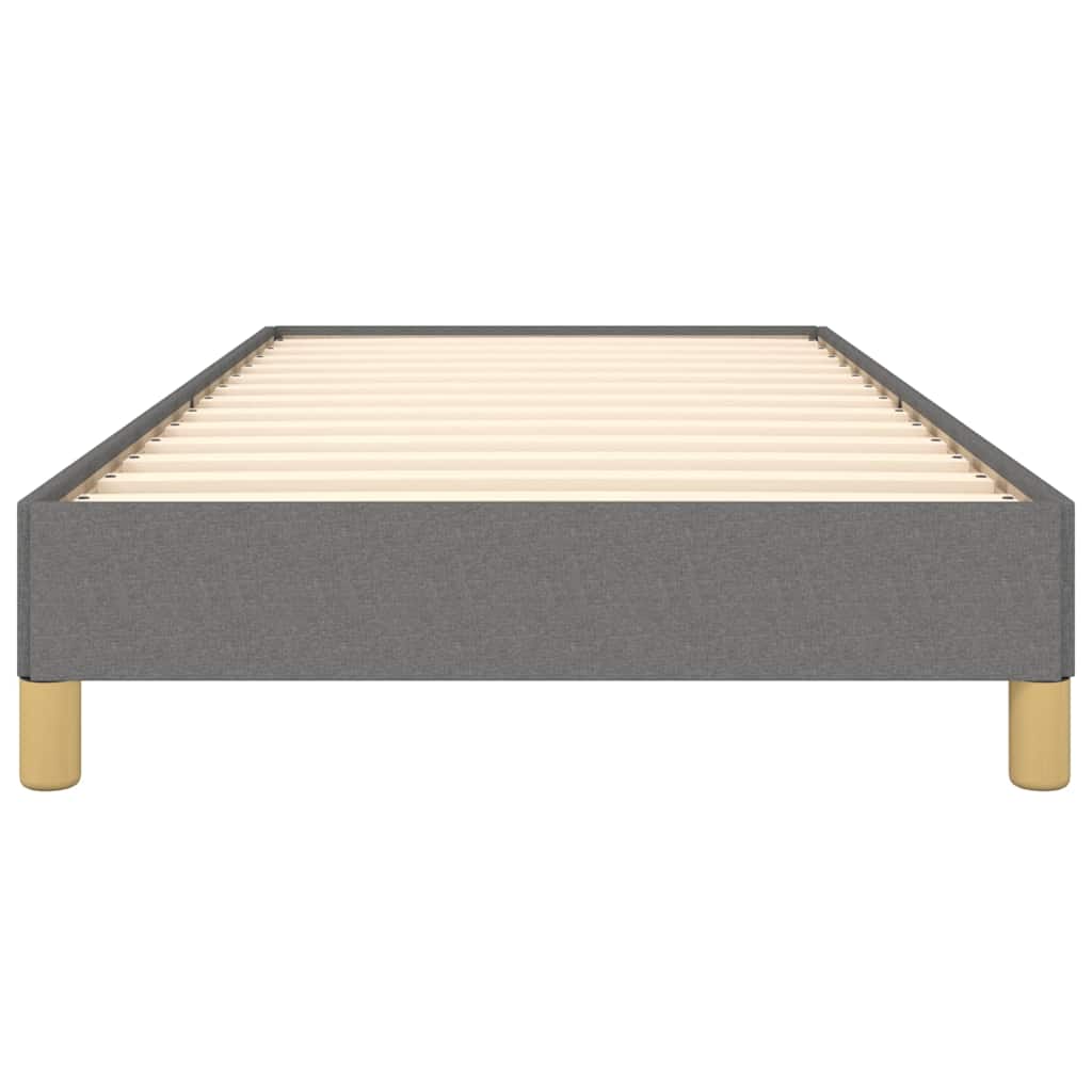 Bed Frame without Mattress Dark Grey 90x190 cm Single Fabric