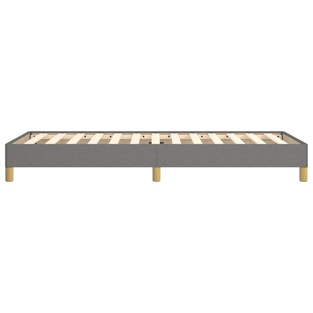 Bed Frame without Mattress Dark Grey 90x190 cm Single Fabric