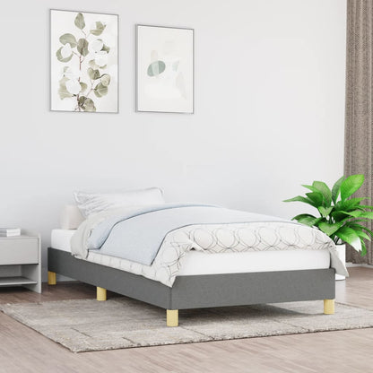 Bed Frame without Mattress Dark Grey 90x190 cm Single Single Fabric