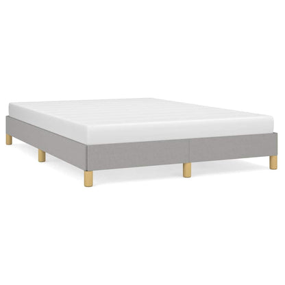 Bed Frame without Mattress Light Grey 135x190 cm Double Fabric