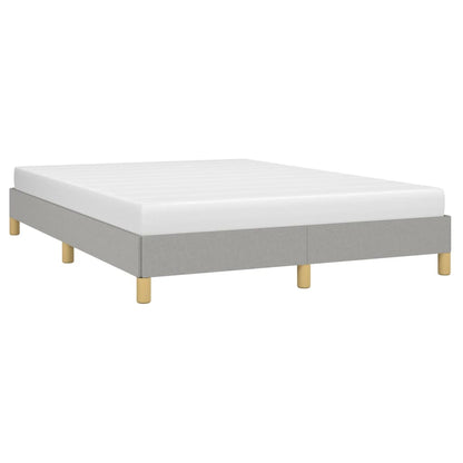 Bed Frame without Mattress Light Grey 135x190 cm Double Double Fabric