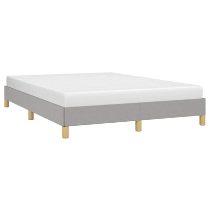 Bed Frame without Mattress Light Grey 135x190 cm Double Fabric