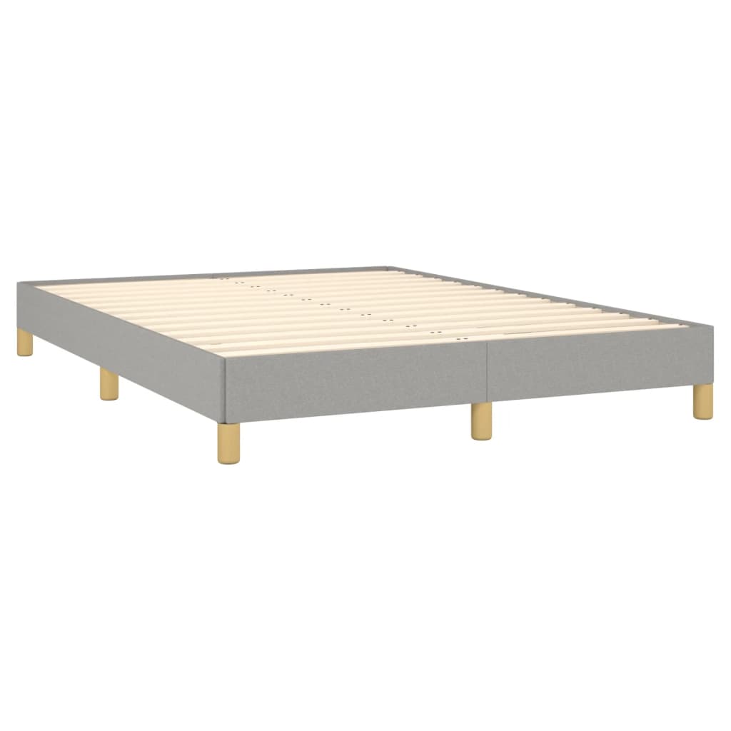 Bed Frame without Mattress Light Grey 135x190 cm Double Double Fabric