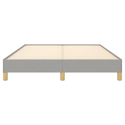 Bed Frame without Mattress Light Grey 135x190 cm Double Double Fabric