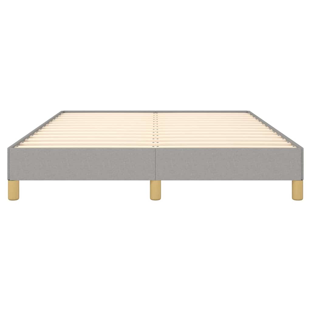 Bed Frame without Mattress Light Grey 135x190 cm Double Fabric