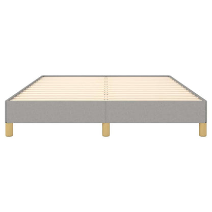 Bed Frame without Mattress Light Grey 135x190 cm Double Fabric