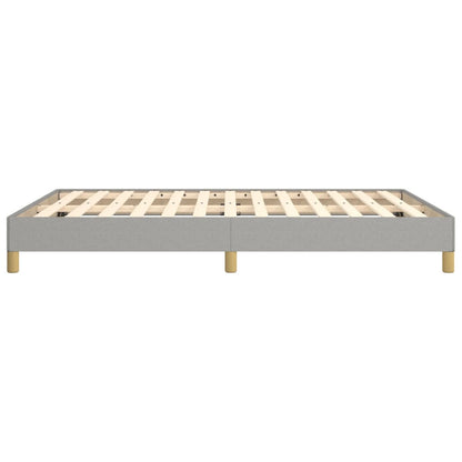 Bed Frame without Mattress Light Grey 135x190 cm Double Double Fabric