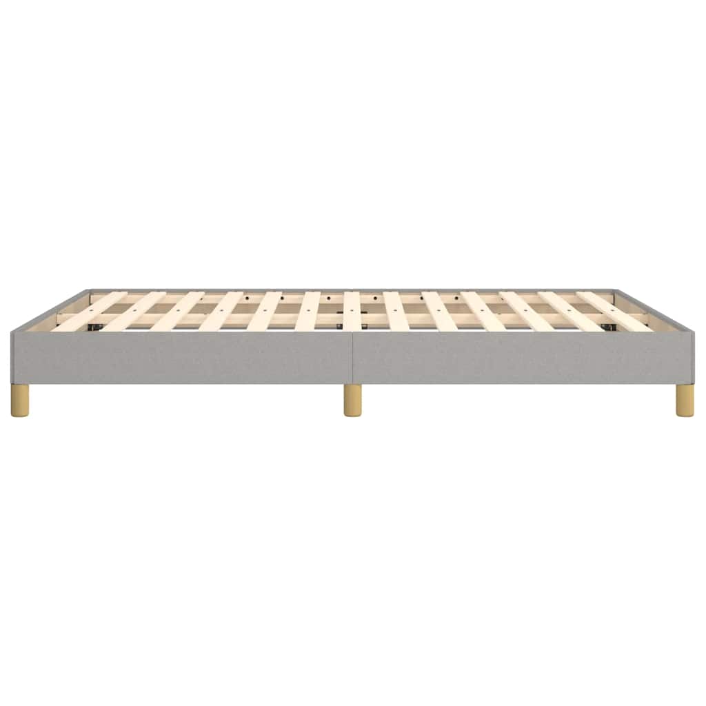 Bed Frame without Mattress Light Grey 135x190 cm Double Fabric