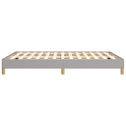 Bed Frame without Mattress Light Grey 135x190 cm Double Fabric