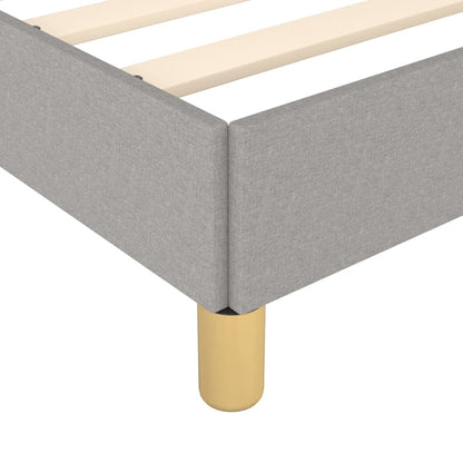 Bed Frame without Mattress Light Grey 135x190 cm Double Double Fabric
