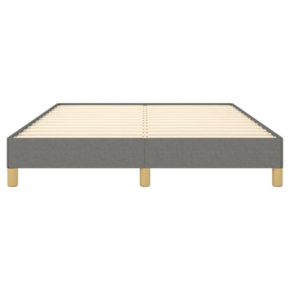 Bed Frame without Mattress Dark Grey 135x190 cm Double Double Fabric
