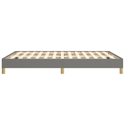 Bed Frame without Mattress Dark Grey 135x190 cm Double Double Fabric