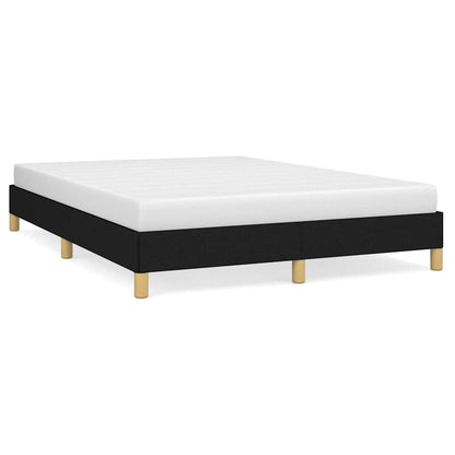 Bed Frame without Mattress Black 135x190 cm Double Fabric