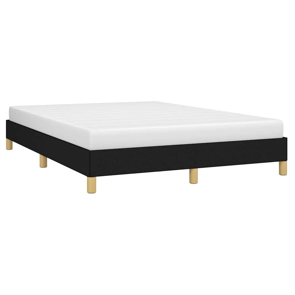 Bed Frame without Mattress Black 135x190 cm Double Fabric