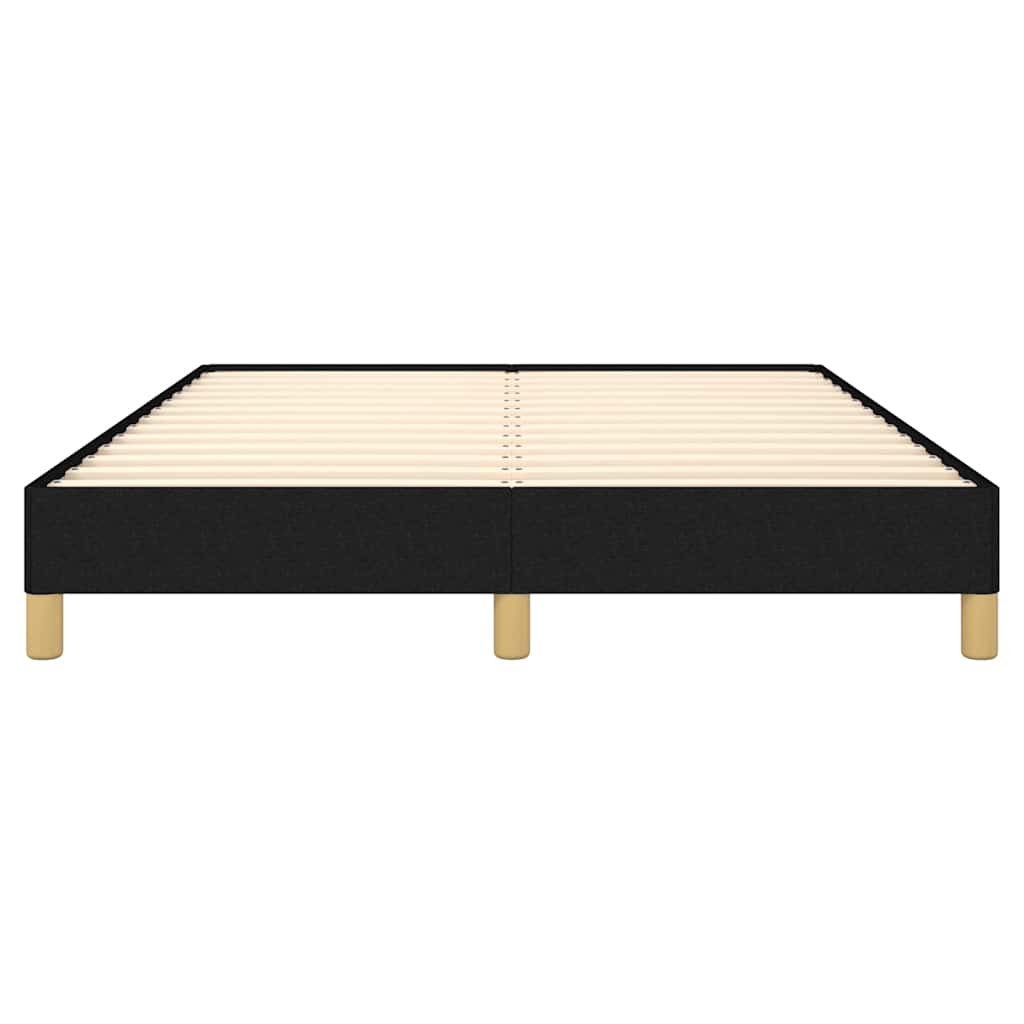 Bed Frame without Mattress Black 135x190 cm Double Fabric