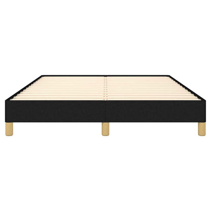 Bed Frame without Mattress Black 135x190 cm Double Fabric
