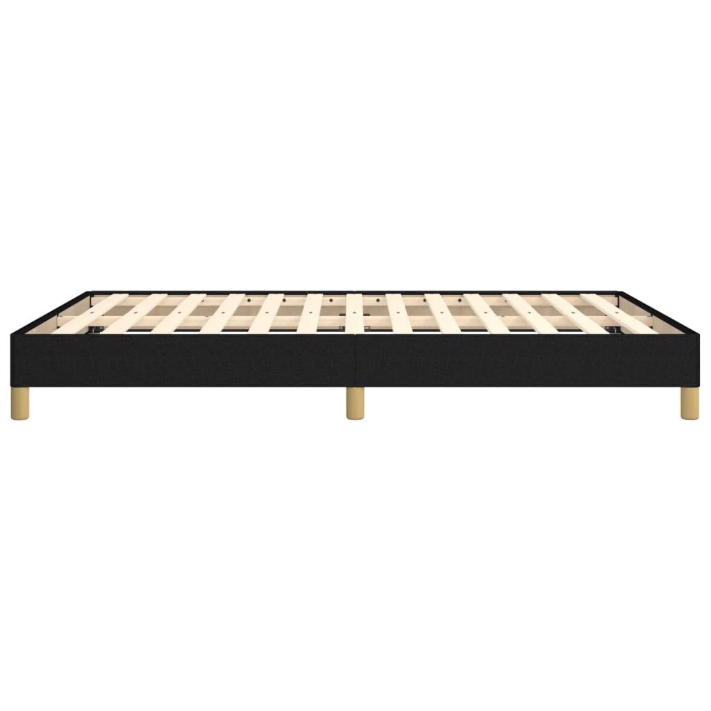 Bed Frame without Mattress Black 135x190 cm Double Double Fabric