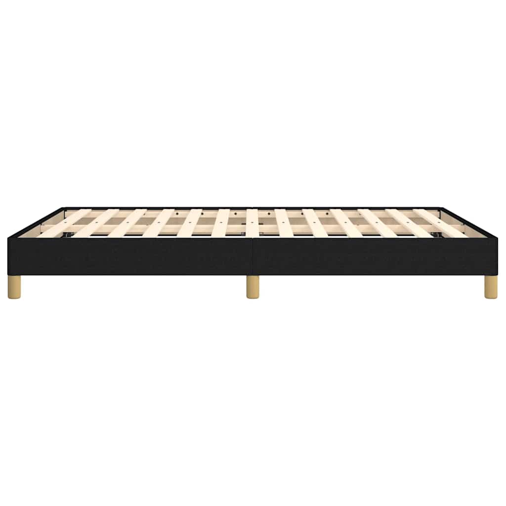 Bed Frame without Mattress Black 135x190 cm Double Fabric