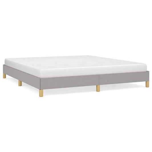 Bed Frame without Mattress Light Grey 180x200cm Super King Fabric
