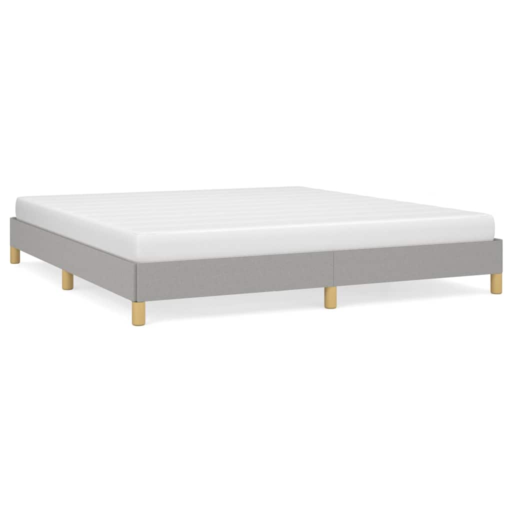 Bed Frame without Mattress Light Grey 180x200cm Super King Fabric