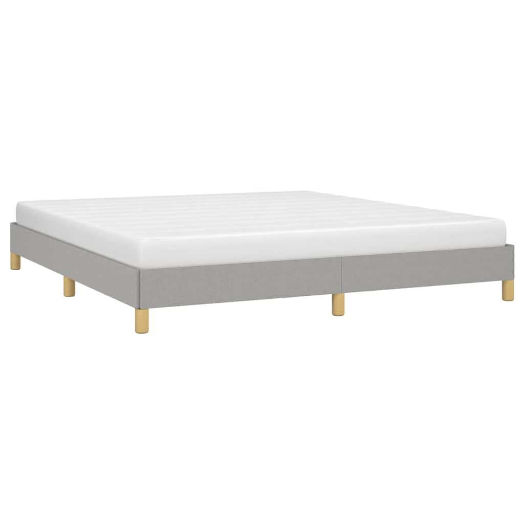 Bed Frame without Mattress Light Grey 180x200cm Super King Fabric