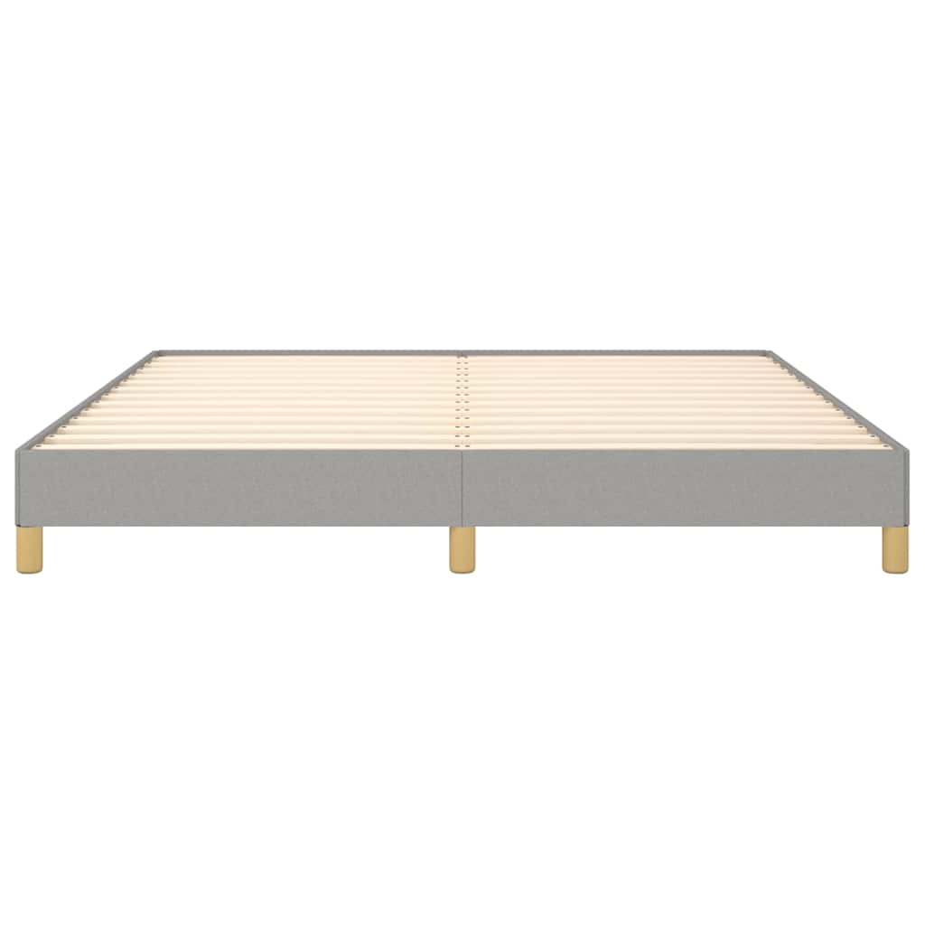 Bed Frame without Mattress Light Grey 180x200cm Super King Fabric