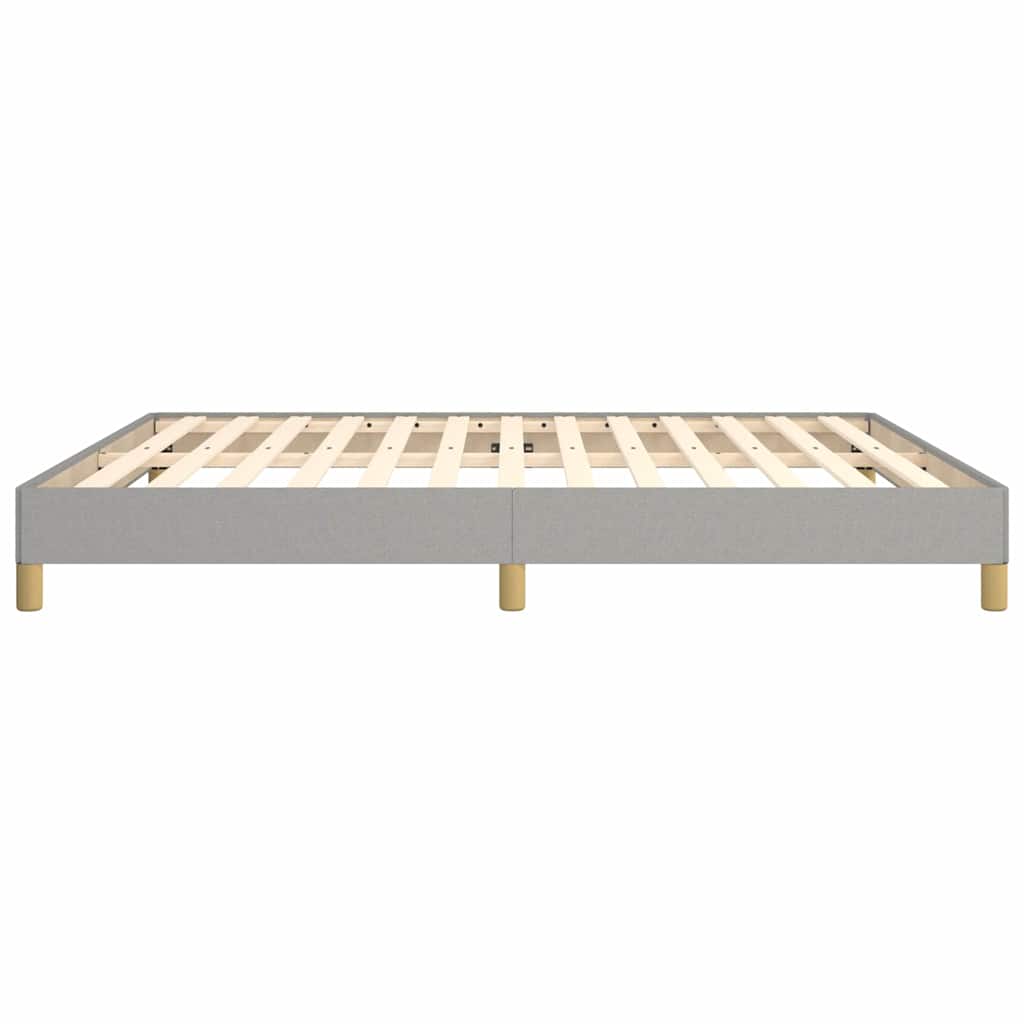 Bed Frame without Mattress Light Grey 180x200cm Super King Fabric