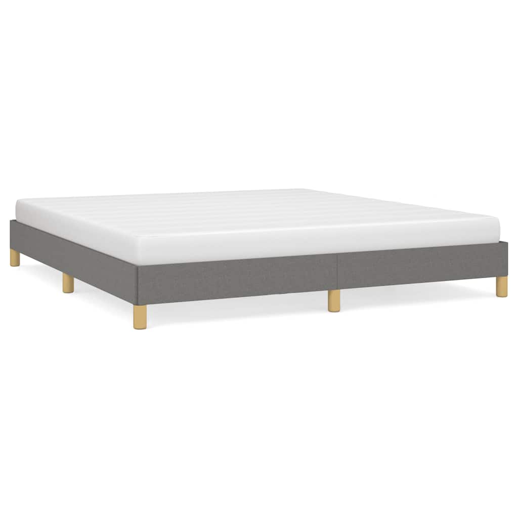 Bed Frame without Mattress Dark Grey 180x200cm Super King Fabric