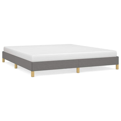 Bed Frame without Mattress Dark Grey 180x200cm Super King Fabric