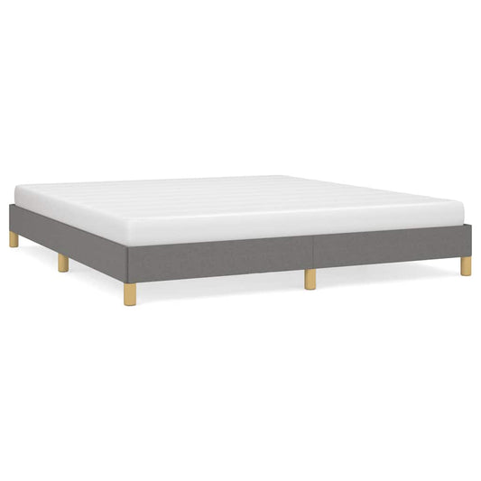 Bed Frame without Mattress Dark Grey 180x200cm Super King Fabric