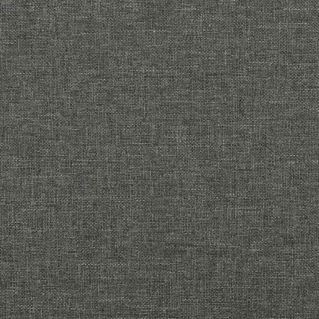 Bed Frame without Mattress Dark Grey 180x200cm Super King Fabric