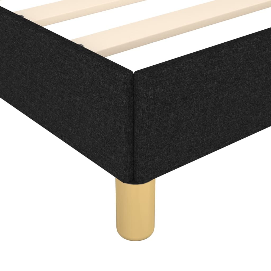 Bed Frame without Mattress Black 180x200 cm Super King Super King Fabric