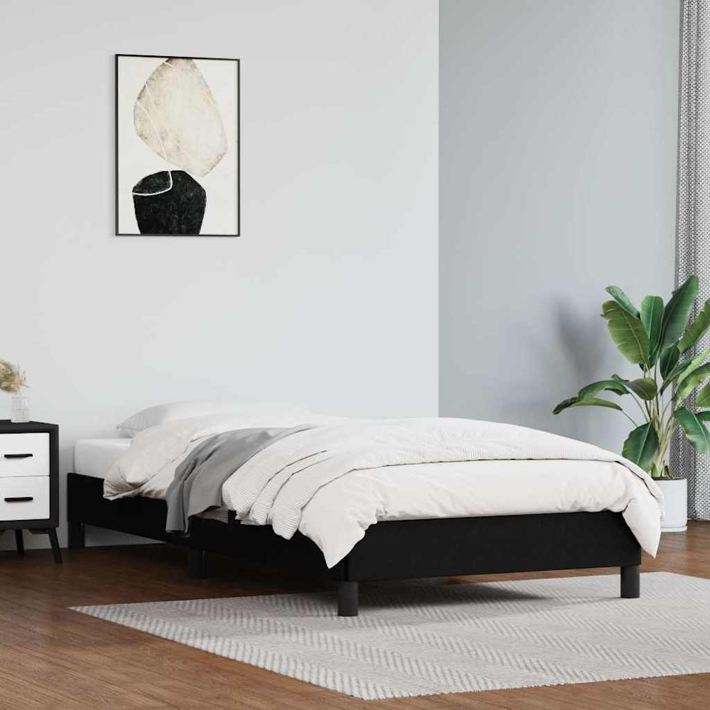 Bed Frame without Mattress Black 90x190 cm Single Single Faux Leather