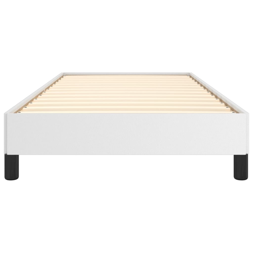 Bed Frame without Mattress White 90x190 cm Single Single Faux Leather