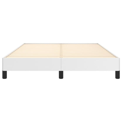 Bed Frame without Mattress White 135x190 cm Double Double Faux Leather