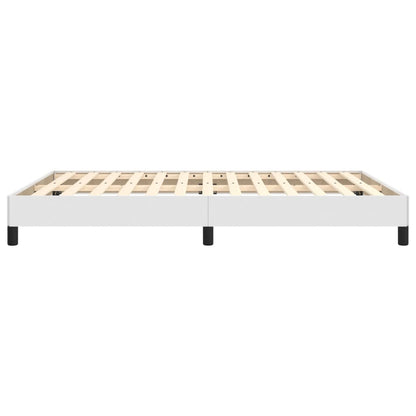 Bed Frame without Mattress White 135x190 cm Double Double Faux Leather
