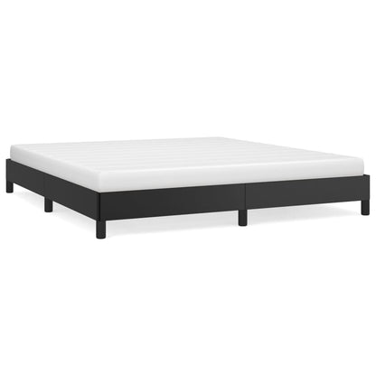 Bed Frame without Mattress Black Super King Faux Leather
