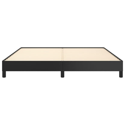 Bed Frame without Mattress Black Super King Faux Leather